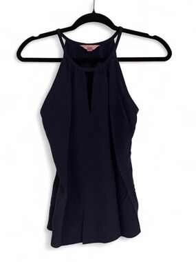 Lilly Pulitzer Navy Halter Keyhole Camisole